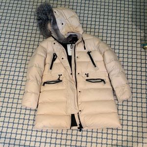 Moncler puffer jacket , cream color